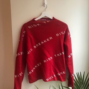 Red sweater from noisy May xs